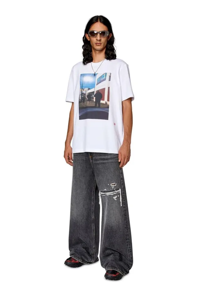 Men TJustL9 White Diesel Tshirts