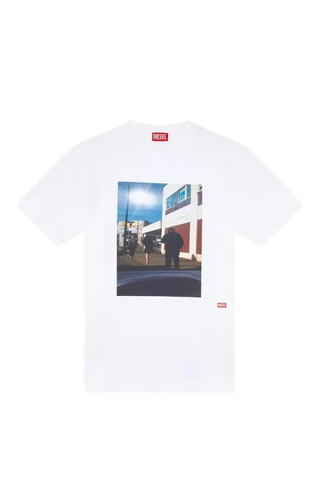 Men TJustL9 White Diesel Tshirts Men TJustL9 White Diesel Tshirts