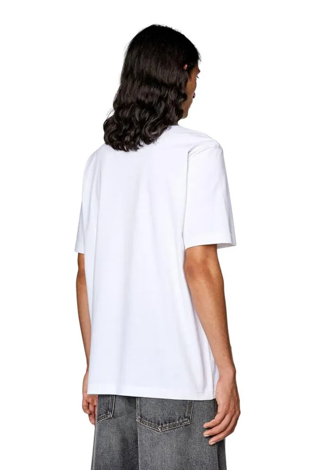 Men TJustL9 White Diesel Tshirts Men TJustL9 White Diesel Tshirts