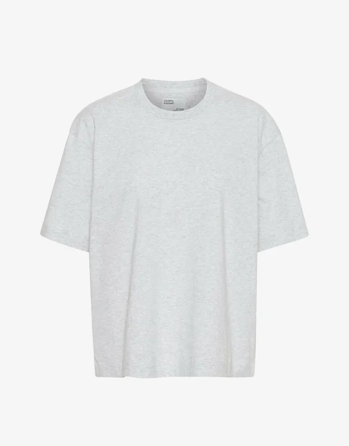 Men TShirts Colorful Standard Oversized Organic TShirt Snow Melange