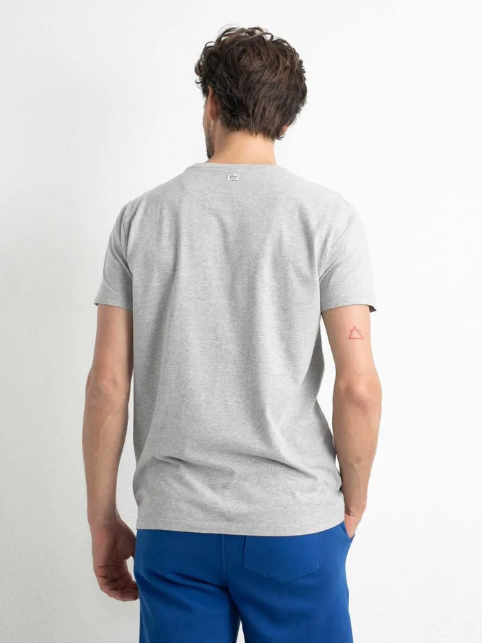 Men TShirts Petrol Industries Artwork TShirt Light Grey Melee