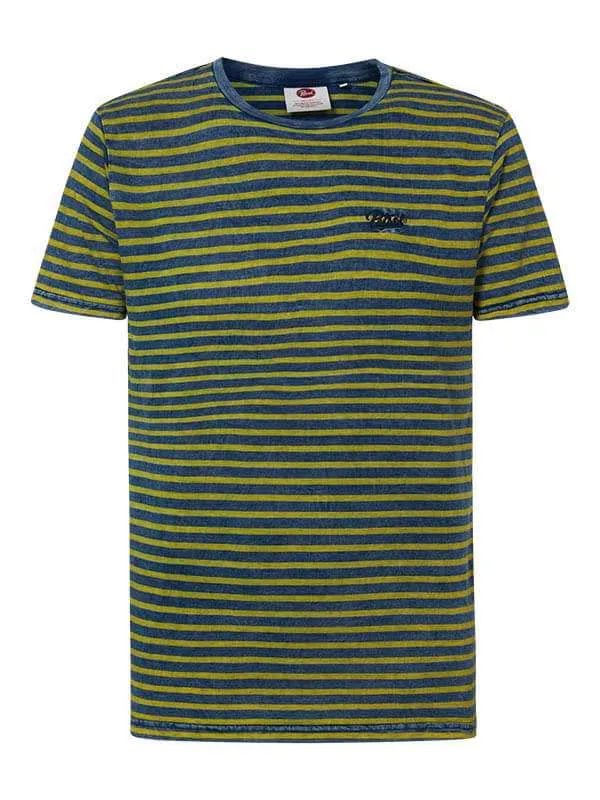 Men TShirts Petrol Industries Striped TShirt Fresh Lemon