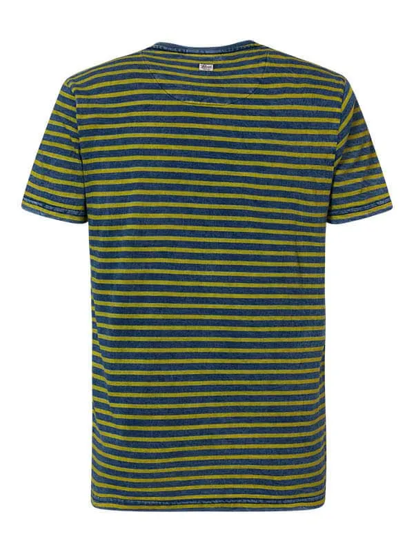 Men TShirts Petrol Industries Striped TShirt Fresh Lemon