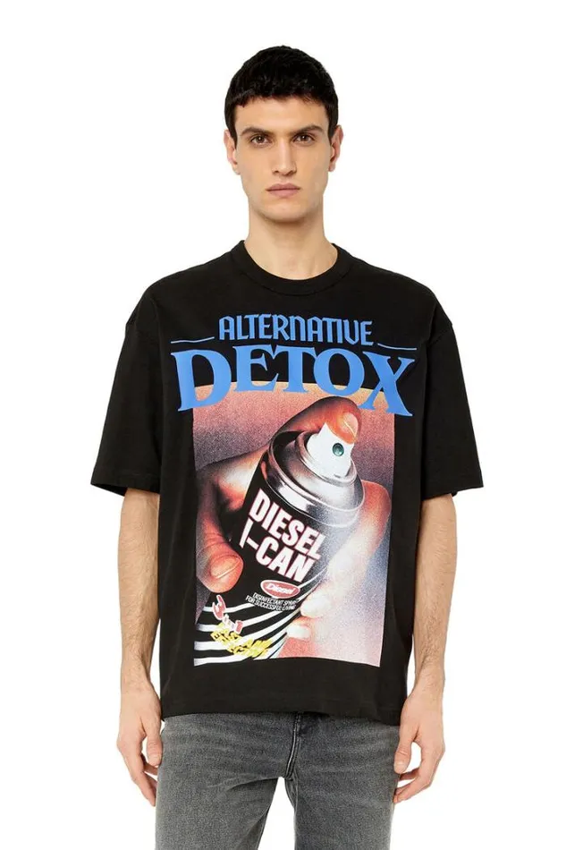 Men TWashG5 Black Diesel Tshirts Men TWashG5 Black Diesel Tshirts