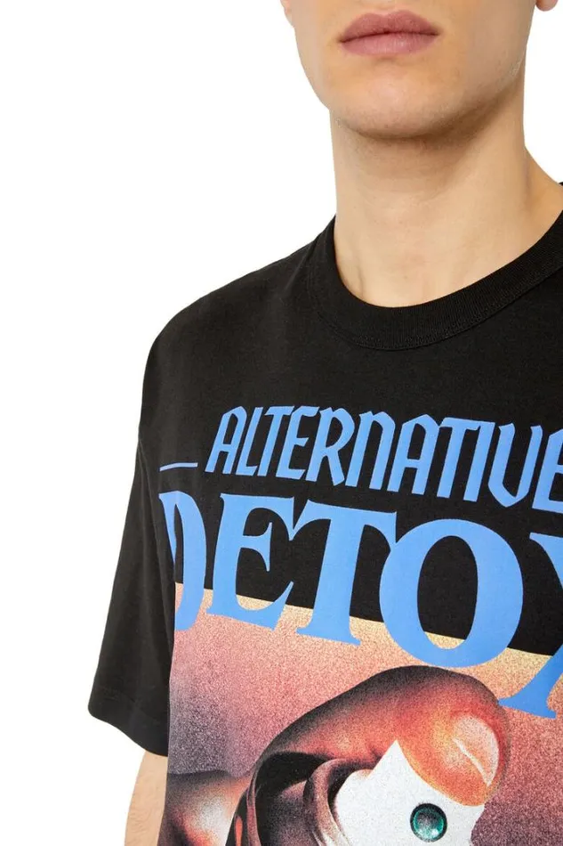 Men TWashG5 Black Diesel Tshirts Men TWashG5 Black Diesel Tshirts