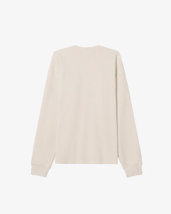Men TOPS OBEY Clothing LOWERCASE II LS THERMAL Blanc De Blanc