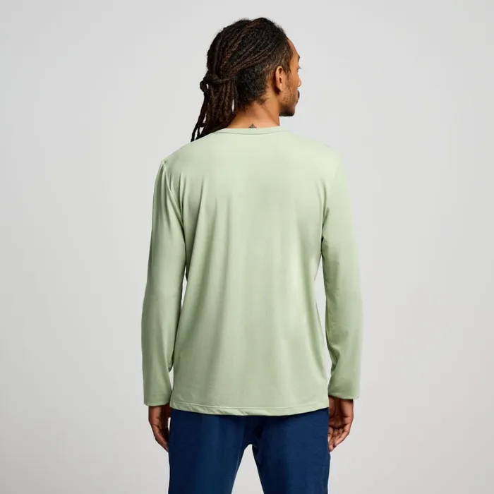 Men Triumph Long Sleeve Sage Saucony Tops