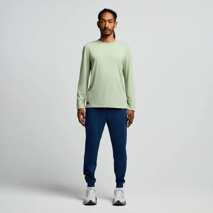 Men Triumph Long Sleeve Sage Saucony Tops
