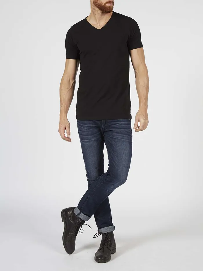 Men Underwear Petrol Industries 2 Pack Basic TShirt VNeck Black
