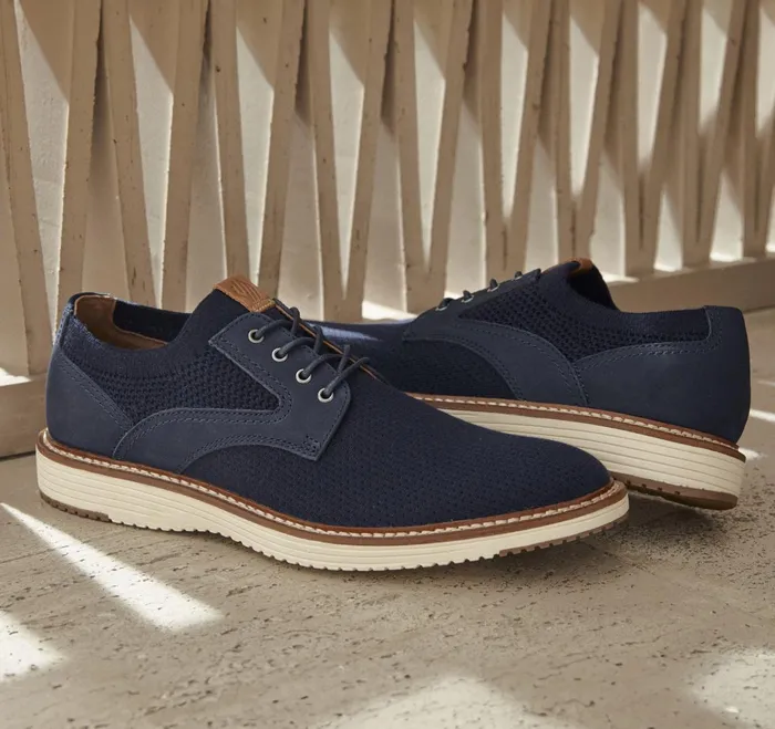 Men Upton Knit Plain Toe Navy Knit JohnstonandMurphy LaceUps Men Upton Knit Plain Toe Navy Knit JohnstonandMurphy LaceUps