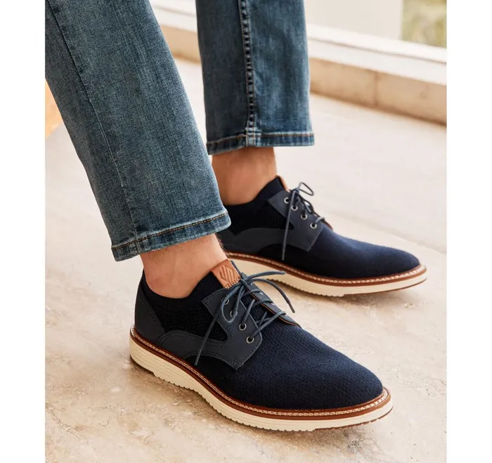 Men Upton Knit Plain Toe Navy Knit JohnstonandMurphy LaceUps Men Upton Knit Plain Toe Navy Knit JohnstonandMurphy LaceUps