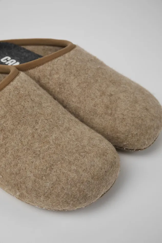 Men Wabi Brown Slippers Camper Non Leather Shoes