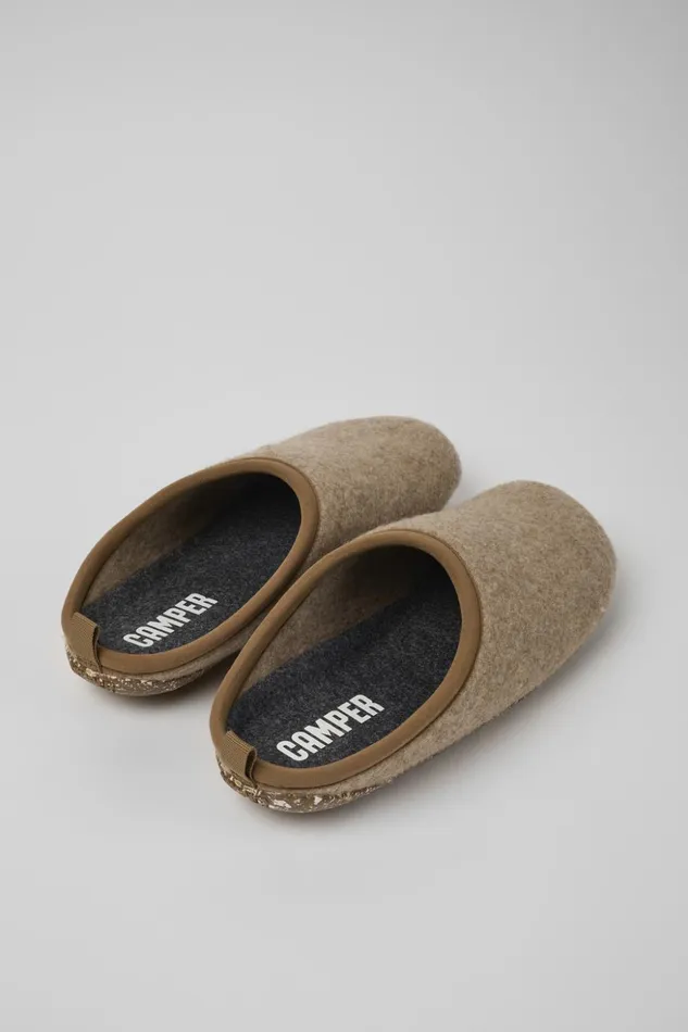 Men Wabi Brown Slippers Camper Non Leather Shoes Men Wabi Brown Slippers Camper Non Leather Shoes