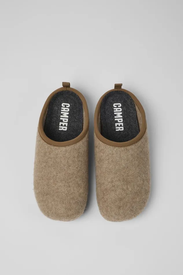 Men Wabi Brown Slippers Camper Non Leather Shoes Men Wabi Brown Slippers Camper Non Leather Shoes