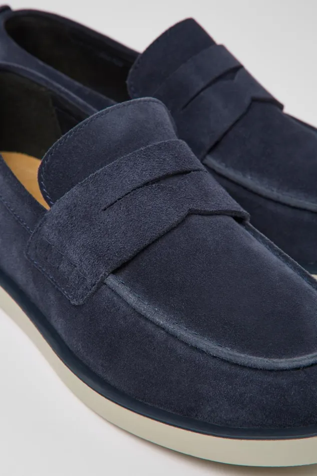 Men Wagon Blue Nubuck Shoes Camper Casual Shoes