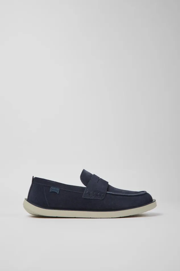 Men Wagon Blue Nubuck Shoes Camper Casual Shoes Men Wagon Blue Nubuck Shoes Camper Casual Shoes