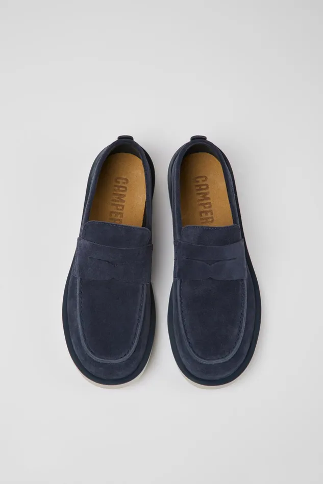 Men Wagon Blue Nubuck Shoes Camper Casual Shoes Men Wagon Blue Nubuck Shoes Camper Casual Shoes
