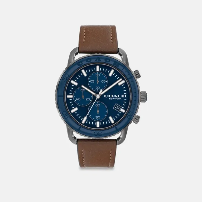 Men Watches Coach Cruiser Watch 44 Mm Brown