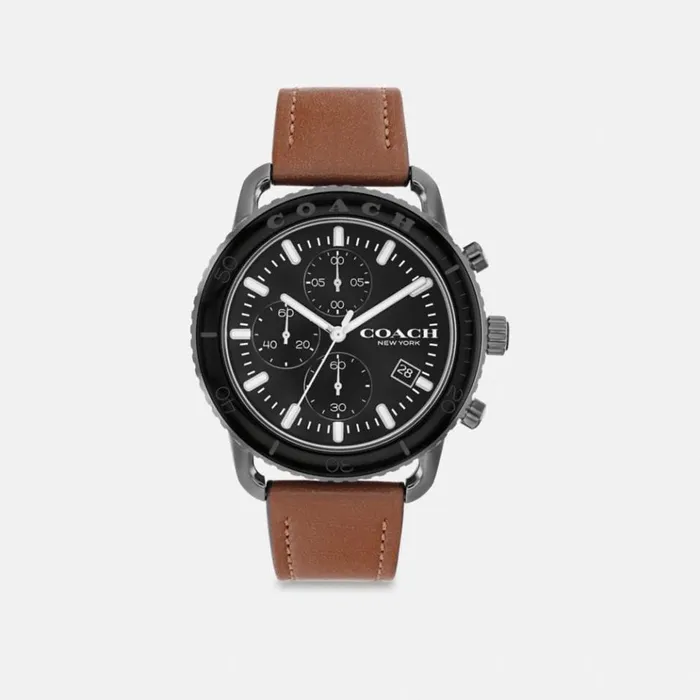 Men Watches Coach Cruiser Watch 44 Mm Saddle