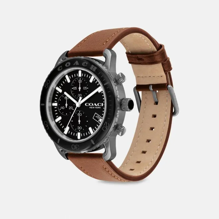 Men Watches Coach Cruiser Watch 44 Mm Saddle