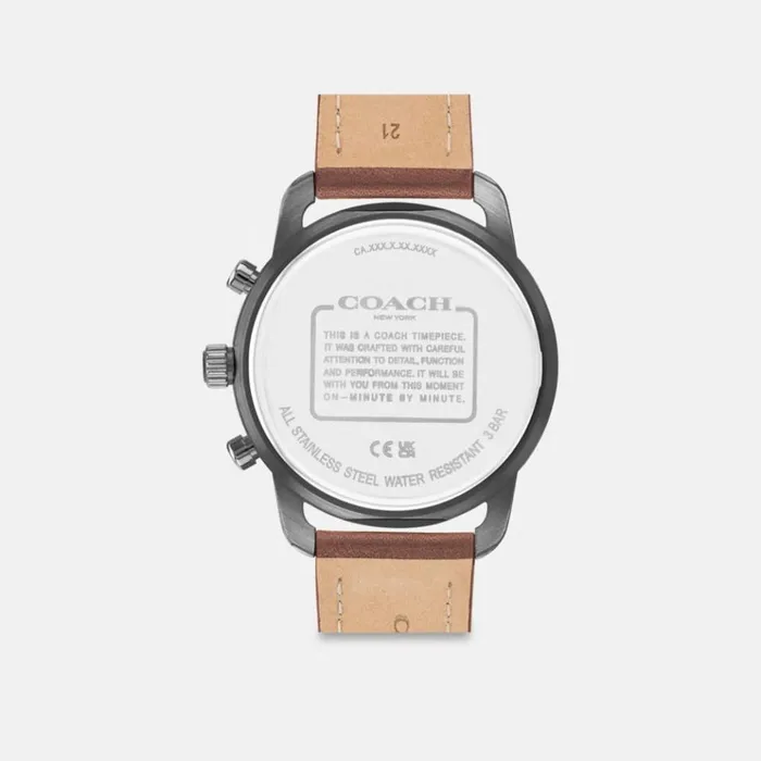 Men Watches Coach Cruiser Watch 44 Mm Saddle