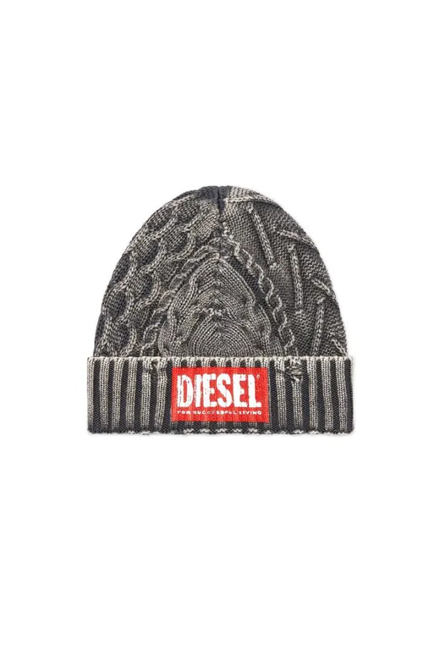 MenWomen KEriko Black Diesel Caps Gloves And Scarves