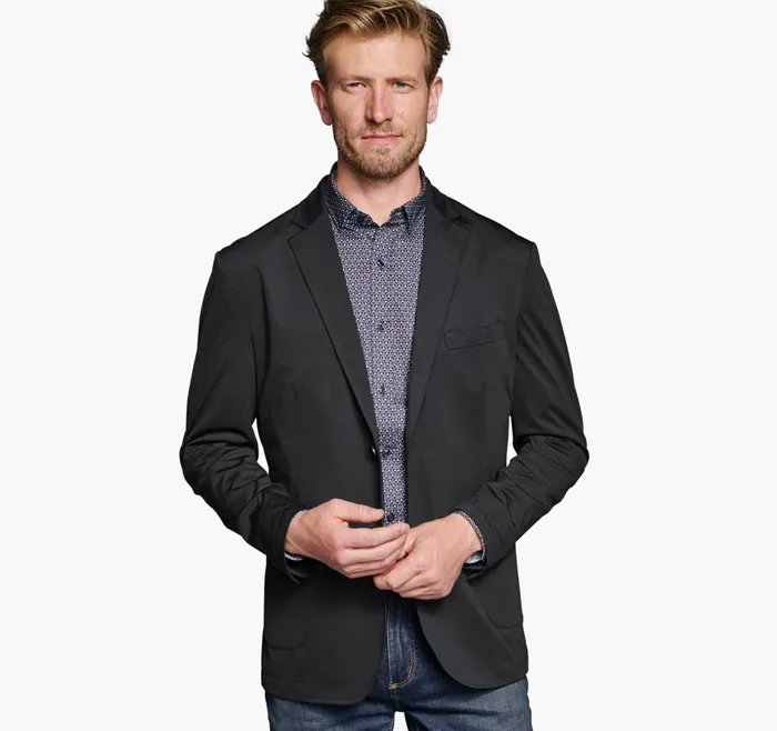 Men Xc Flex Knit Blazer Black JohnstonandMurphy Blazers