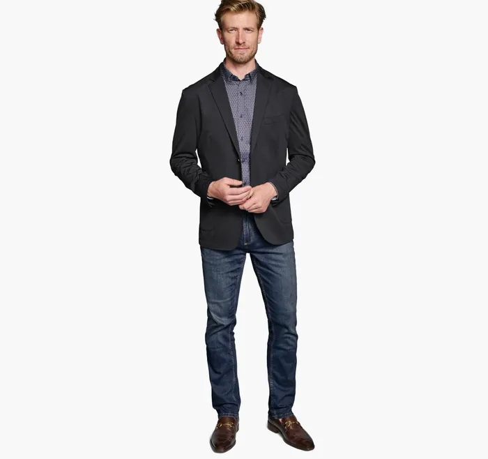 Men Xc Flex Knit Blazer Black JohnstonandMurphy Blazers Men Xc Flex Knit Blazer Black JohnstonandMurphy Blazers