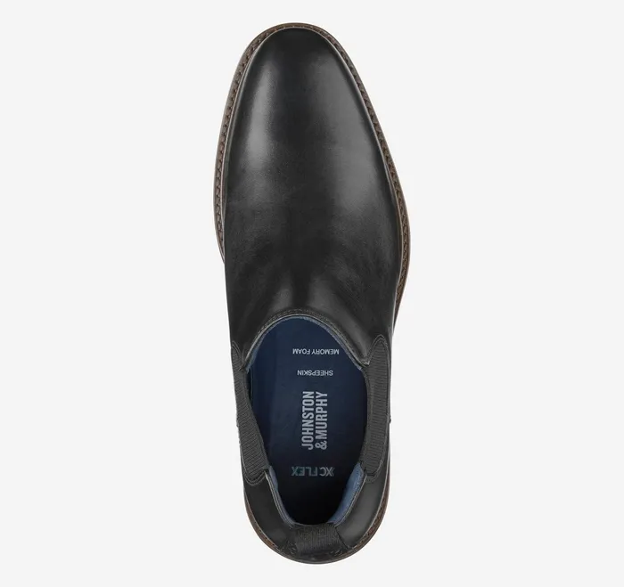 Men Xc Flex Raleigh Chelsea Black Full Grain JohnstonandMurphy Boots Men Xc Flex Raleigh Chelsea Black Full Grain JohnstonandMurphy Boots