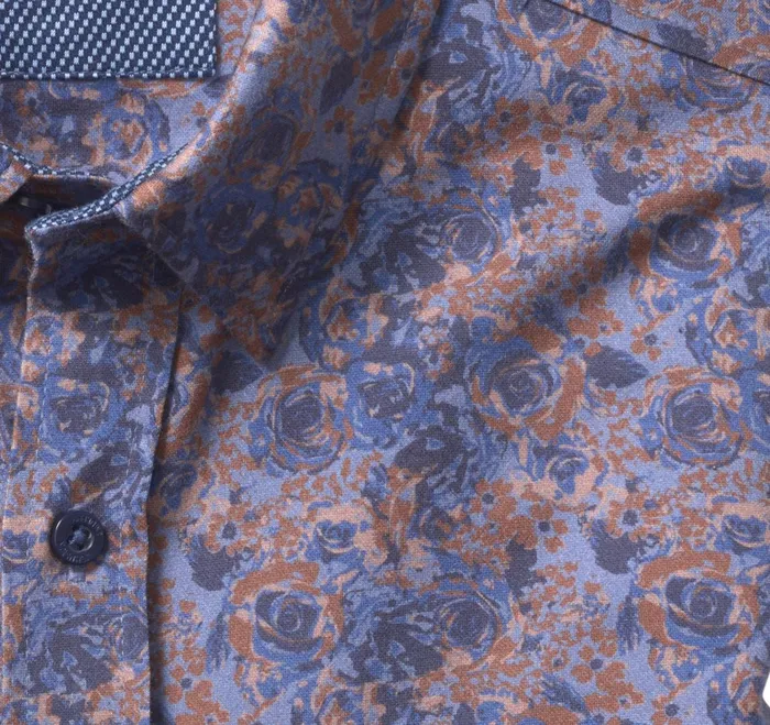 Men Xc Flex Stretch LongSleeve Shirt Navybrown Floral Print JohnstonandMurphy Shirts Men Xc Flex Stretch LongSleeve Shirt Navybrown Floral Print JohnstonandMurphy Shirts
