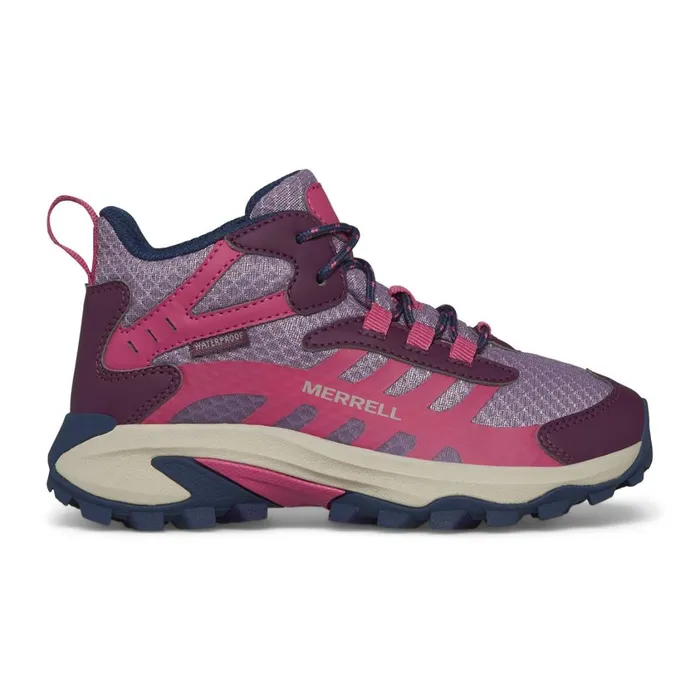 Merrell Boots Kids Big Moab Speed 2 Mid Waterproof Berry