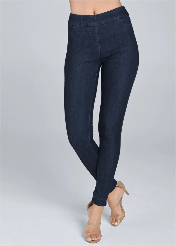 MID RISE SLIMMING STRETCH JEGGINGS Dark Wash Women VENUS Denim Solutions