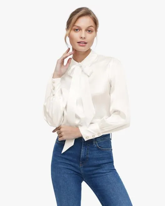 MIM 2 In 1 Silk Shirt Women Blouses Lilysilk Shirts