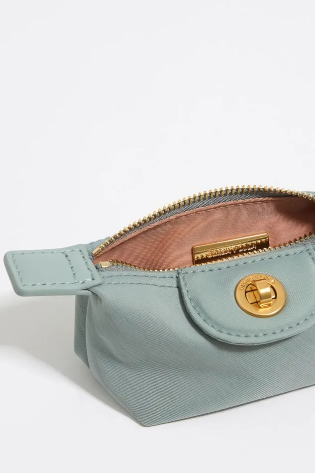 Mini Aquamarine Nylon Trapezium Coin Purse Watergreen Women Bimba Y Lola Wallets And Coin Purses
