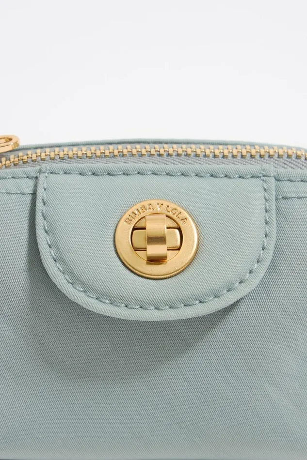 Mini Aquamarine Nylon Trapezium Coin Purse Watergreen Women Bimba Y Lola Wallets And Coin Purses
