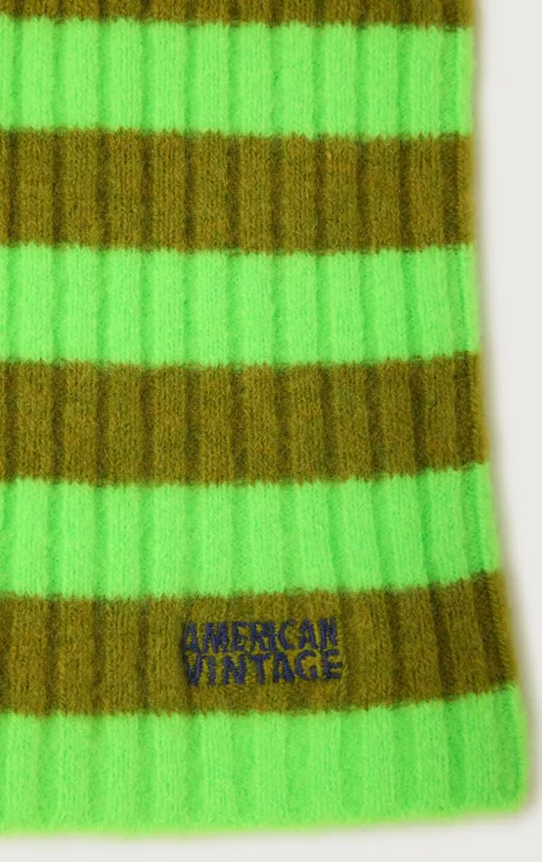 Mittens Raxow Fluo Green Striped Chameleon Melange Women American Vintage Gloves Mittens Raxow Fluo Green Striped Chameleon Melange Women American Vintage Gloves