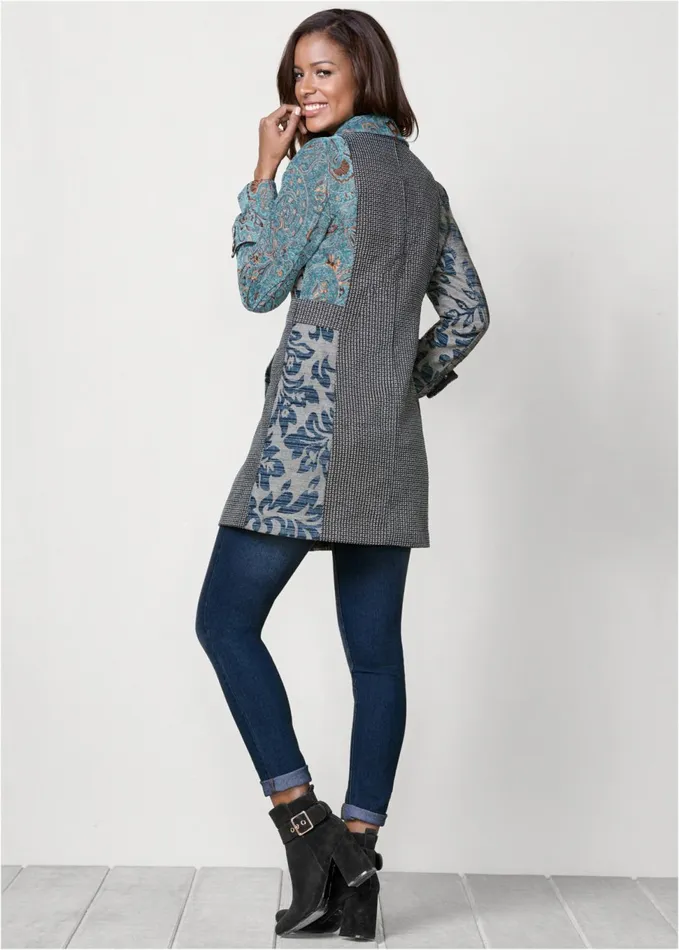 MIXED PRINT COAT Multi Women VENUS Coats