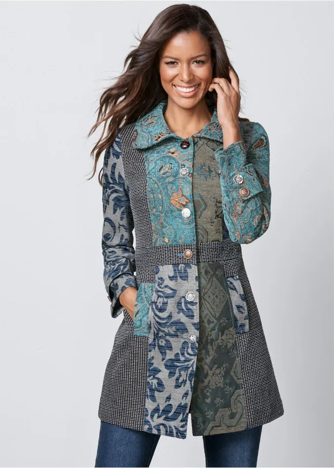 MIXED PRINT COAT Multi Women VENUS Coats