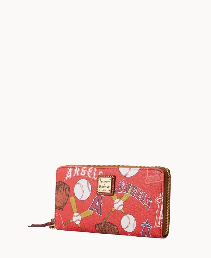 MLB Angels Large Zip Around Wristlet Angels ManWoman Dooney and Bourke Wallets MLB Angels Large Zip Around Wristlet Angels ManWoman Dooney and Bourke Wallets