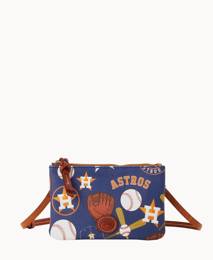 MLB Astros Top Zip Crossbody Astros Woman Dooney and Bourke Crossbodies