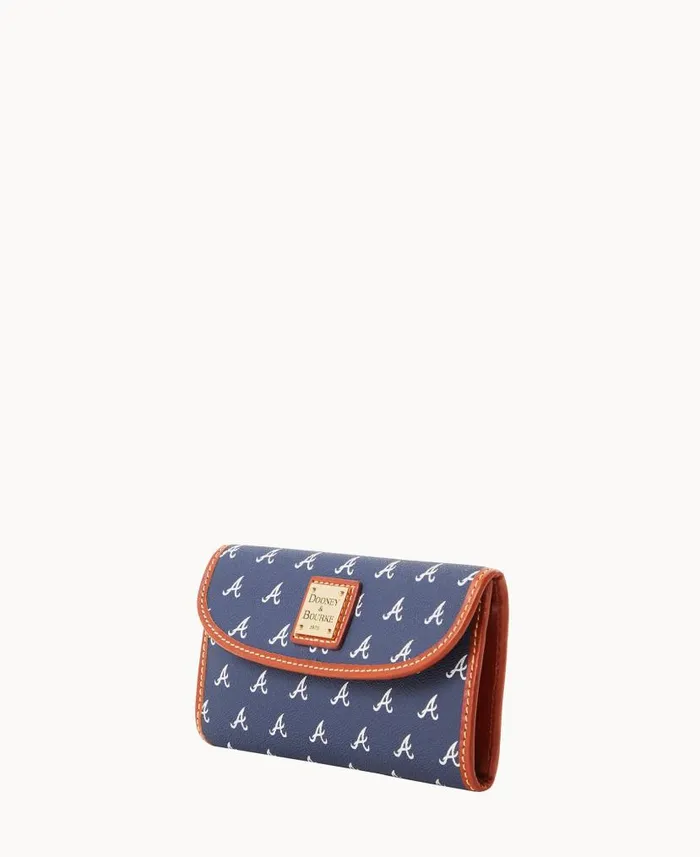 MLB Braves Continental Clutch Braves ManWoman Dooney and Bourke Wallets MLB Braves Continental Clutch Braves ManWoman Dooney and Bourke Wallets