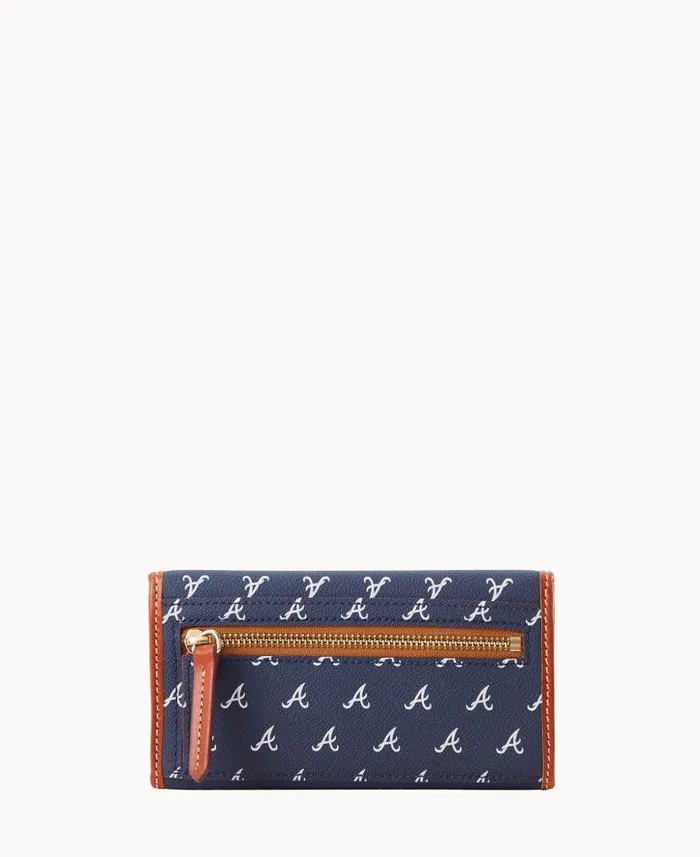 MLB Braves Continental Clutch Braves ManWoman Dooney and Bourke Wallets MLB Braves Continental Clutch Braves ManWoman Dooney and Bourke Wallets