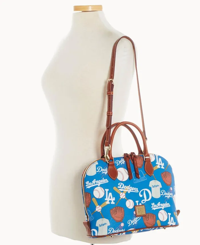MLB Dodgers Zip Zip Satchel Dodgers Woman Dooney and Bourke Satchels MLB Dodgers Zip Zip Satchel Dodgers Woman Dooney and Bourke Satchels