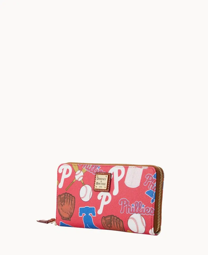MLB Phillies Large Zip Around Wristlet Phillies ManWoman Dooney and Bourke Wallets MLB Phillies Large Zip Around Wristlet Phillies ManWoman Dooney and Bourke Wallets