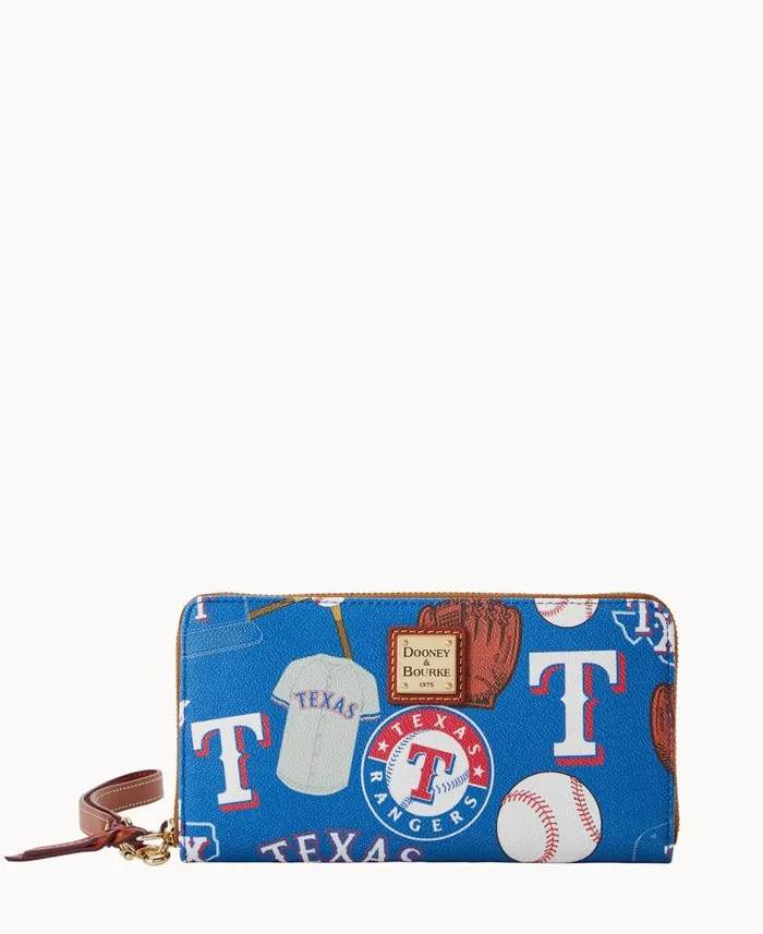 MLB Rangers Large Zip Around Wristlet Rangers ManWoman Dooney and Bourke Wallets MLB Rangers Large Zip Around Wristlet Rangers ManWoman Dooney and Bourke Wallets