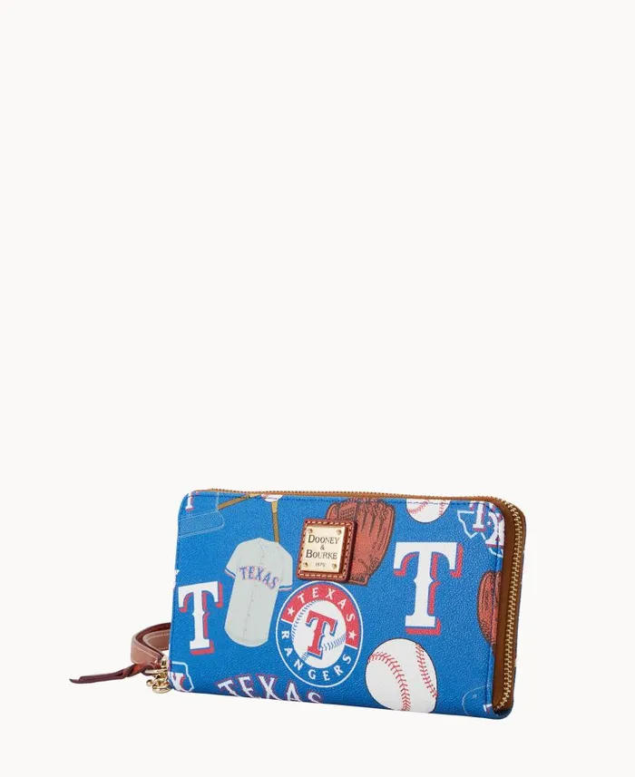 MLB Rangers Large Zip Around Wristlet Rangers ManWoman Dooney and Bourke Wallets MLB Rangers Large Zip Around Wristlet Rangers ManWoman Dooney and Bourke Wallets