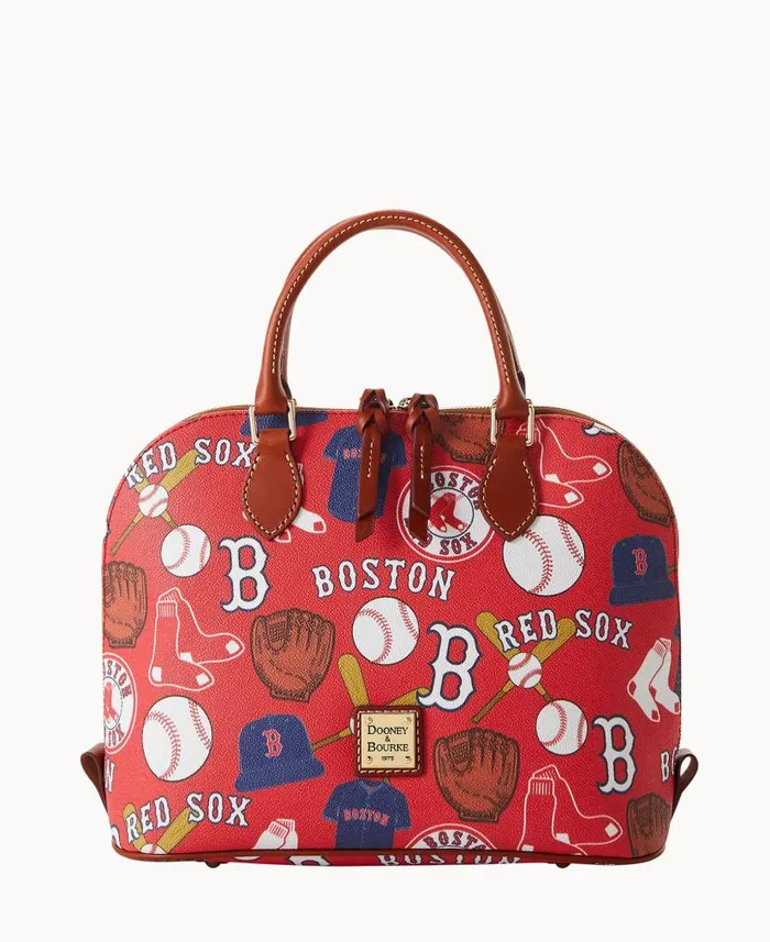 MLB Red Sox Zip Zip Satchel Red Sox Woman Dooney and Bourke Satchels