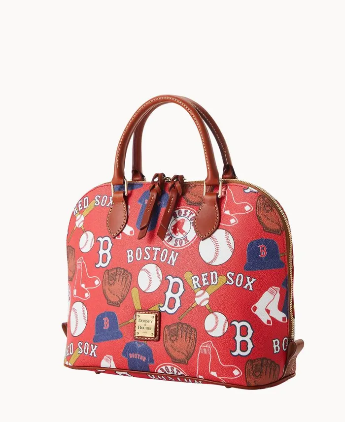 MLB Red Sox Zip Zip Satchel Red Sox Woman Dooney and Bourke Satchels MLB Red Sox Zip Zip Satchel Red Sox Woman Dooney and Bourke Satchels