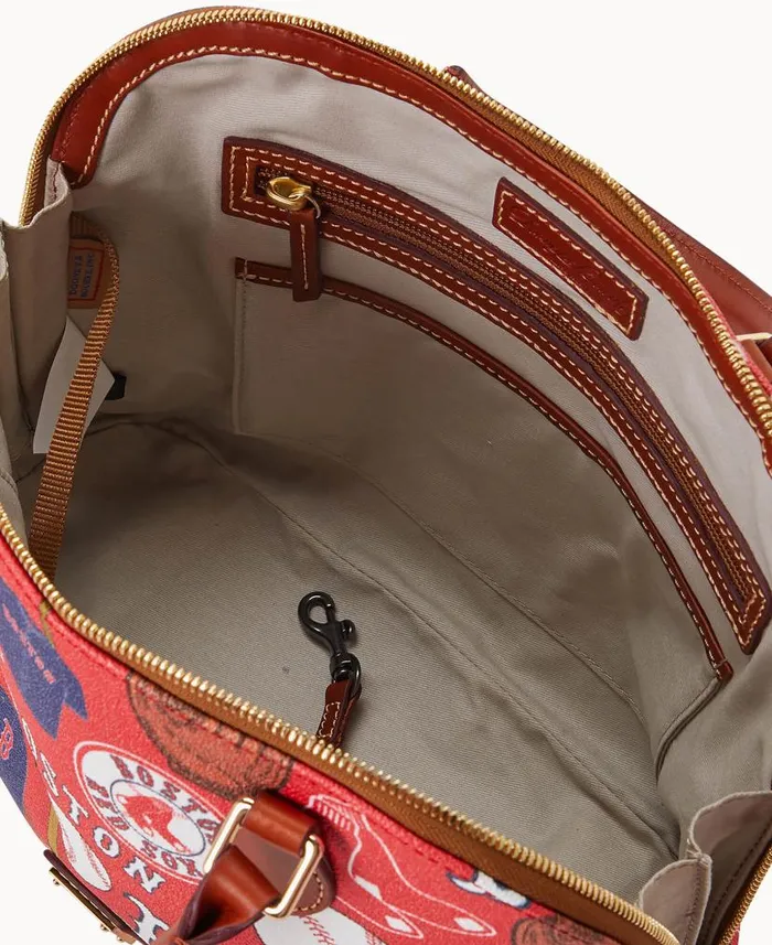 MLB Red Sox Zip Zip Satchel Red Sox Woman Dooney and Bourke Satchels MLB Red Sox Zip Zip Satchel Red Sox Woman Dooney and Bourke Satchels
