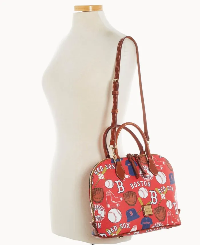 MLB Red Sox Zip Zip Satchel Red Sox Woman Dooney and Bourke Satchels MLB Red Sox Zip Zip Satchel Red Sox Woman Dooney and Bourke Satchels